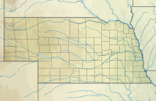 Reliefkarte: Nebraska