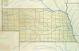 Location of Lewis and Clark Lake in Nebraska and South Dakota, USA.