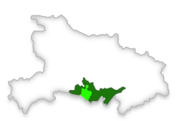 Location of the county in Jingzhou, Hubei