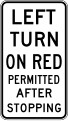 (R2-20) Left Turn on Red Permitted after Stopping