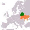 Location map for Belarus and Ukraine.