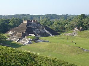 Old Mayan city of Comalcalco