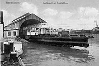 Stean train ferry II in the Romanshorn shipyard