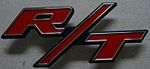 R/T logo on a Dodge