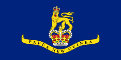 The flag of the governor-general of Papua New Guinea featuring St Edward's Crown