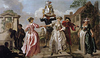 Dancing milkmaids, um 1735, Öl auf Leinwand, 137 × 234 cm (Victoria and Albert Museum)