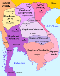 Location of Vientiane