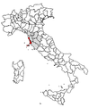 Lage der Provinz in Italien