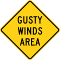 W8-21 Gusty winds area