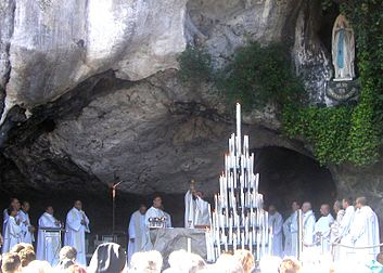Elevation of the Chalice at a Mass in Lourdes