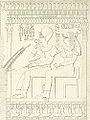 Sketch of a painting from a tomb in Sheikh Abd el-Qurna depicting Merytre-Hatshepsut with her husband Thutmose III, Eighteenth Dynasty