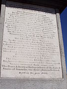 Inscription on the 1799 Revolutionary Monument