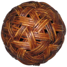 A rattan ball of Sepak takraw