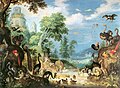 Savery: Landscape with Birds (1628) – Darstellung eines Dodo (rechts unten)
