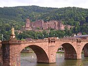 Heidelberger Schloss, die Alte Brücke und der Neckar