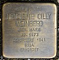 Stolperstein für Henriette Cilly Weinberg (Rothgerberbach 6)