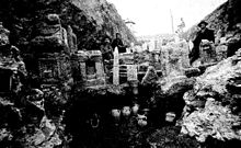Old photograph of the excavations in 1921