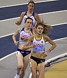 Melissa Courtney (hier an dritter Position) – Rang acht in 4:18,74 min