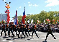 The victory parade in Minsk in 2015.