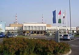 Galleries entrance building of Budapest Ferenc Liszt International Airport, Ferihegy 1, Budapest, by Károly Dávid, 1939–48