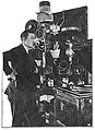 Image 25Charles Logwood broadcasting at station 2XG, New York City, circa November, 1916 (from History of broadcasting)