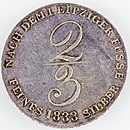2/3 Ausbeutetaler der Grube Bergwerkswohlfahrt bei Clausthal, Königreich Hannover, Wilhelm IV. 1833