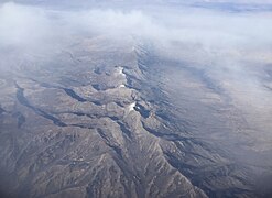 View of the range from an airplane