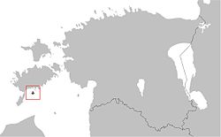 Location of Abruka in Estonia.