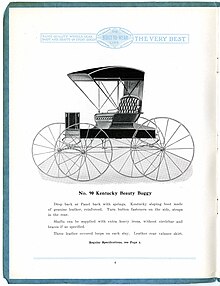bw/ advertisement for Ahlbrand Carriage Co