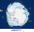 Ausdehnung des antarktischen Meereises am 10. September 2023[152]