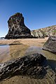 Image 33Low tide at Bedruthan Steps (from Geography of Cornwall)
