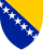Die Flagge von Bosnien und Herzegowina