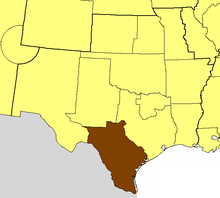 Location of the Diocese of West Texas