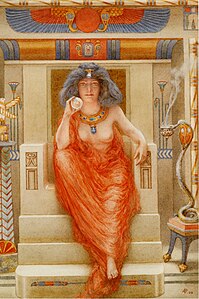 Portrait of an Egyptian goddess, probably Isis. Watercolour, 1909.
