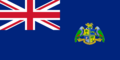 Flag of Dominica during period of becoming an associated state of Great Britain, 1965-1978.