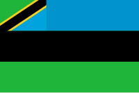 Flagge von Sansibar (Zanzibar)