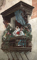 Spanish Women on Balcony
