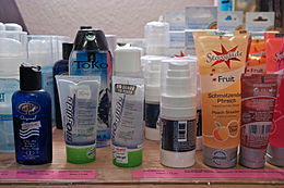 A picture of several lubricants