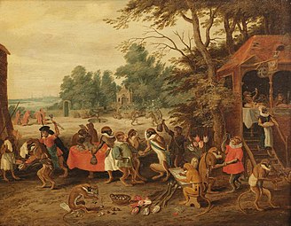 Jan Brueghel d. J. (oder Werkstatt ?): Allegorie der Tulpenmanie, Öl auf Holz, 33 × 43,7 cm, versteigert im Mai 2013 bei Christie’s
