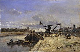 Johan Jongkind, View from the Quai d'Orsay (Vue du quai d'Orsay), 1854. Current-day Quai Anatole-France