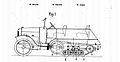 Patent drawing of Kégresse system FR597142 (1924)