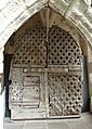 Twelfth century wooden door of the gatehouse