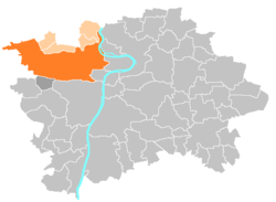 Location of Prague 6 in Prague
