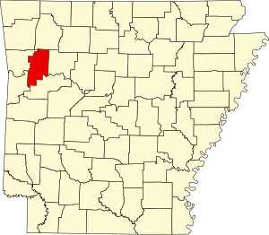Map of Arkansas highlighting Franklin County
