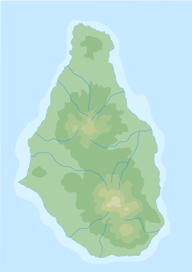 Soufrière Hills is located in Montserrat