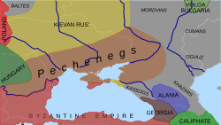 Pecheneg Khanates and neighbouring territories, c.1030