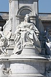 Statue of an enthroned Queen Victoria
