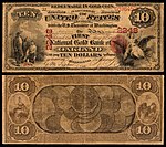 alt1=$10 National Gold Bank Note, The First National Gold Bank of Oakland