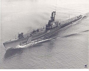USS Toro (SS-422) shown post-war, after removal of her deck guns.