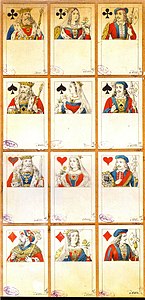 Russian playing card deck designed by Adolf Charlemagne